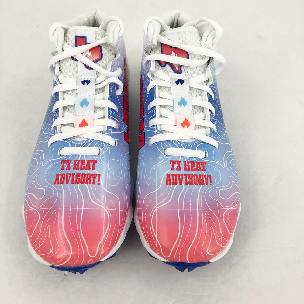 Under Armour Spotlight Fran RM 4 TX Football Cleats KIDS 5 Red White Blue NWOB - Picture 12 of 13